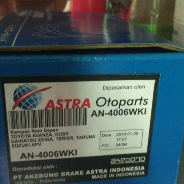 Disc Brake Pads / Kampas Rem Depan Mobil Akebono Avanza,Xenia,Rush