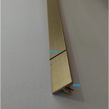 ] LIST T ALUMUNIUM 8MM GOLD