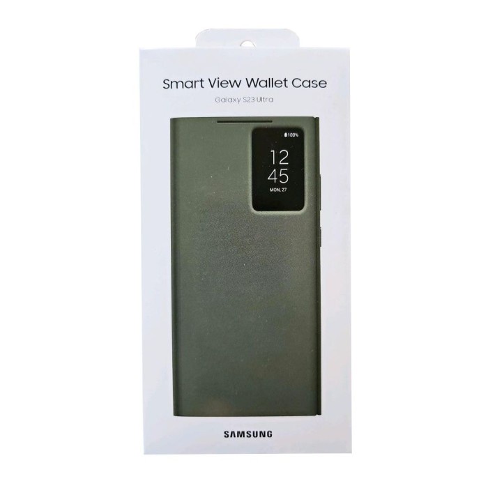 Cuci Gudang Samsung Official Galaxy S23 Ultra Smart View Wallet Case Green Murah