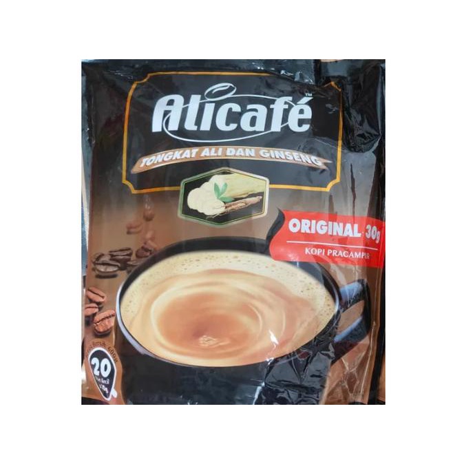 

Alicafe 5in1 Kopi Pracampur dgn Tongkat Ali & Gingseng Power Root