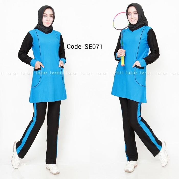 PAKAIAN OLAHRAGA WANITA DEWASA SETELAN SENAM MUSLIM BAJU AEROBIC CEWEK