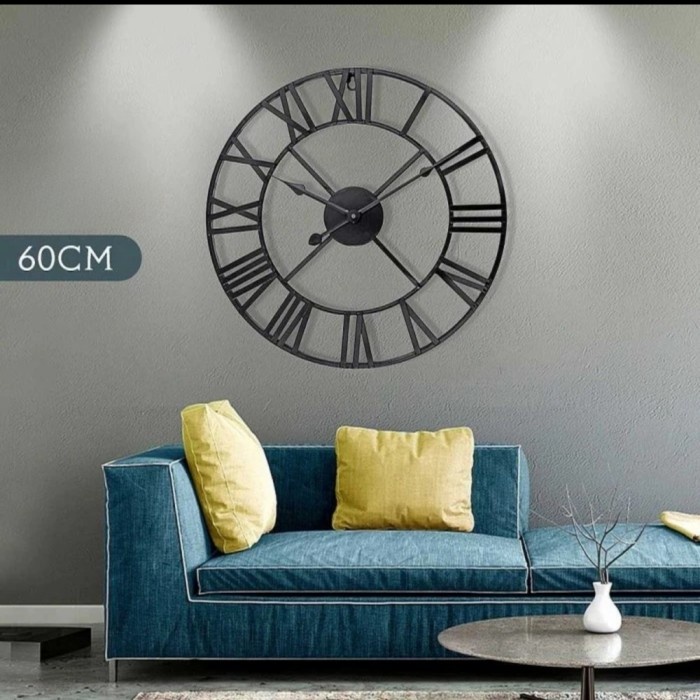 Jam Dinding Jumbo Romawi Model Retro Vintage 58-60Cm - H68 Bestseller Jam Dinding