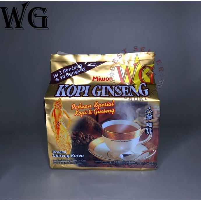 

MIWON Kopi Ginseng / Paduan Special Kopi & Ginseng / 30 Sashet / Halal