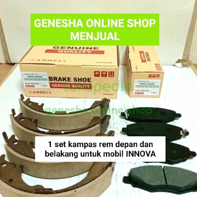 Kampas Rem 1 Set Depan Dan Belakang Mobil Inova Break Pad & Break Shoe