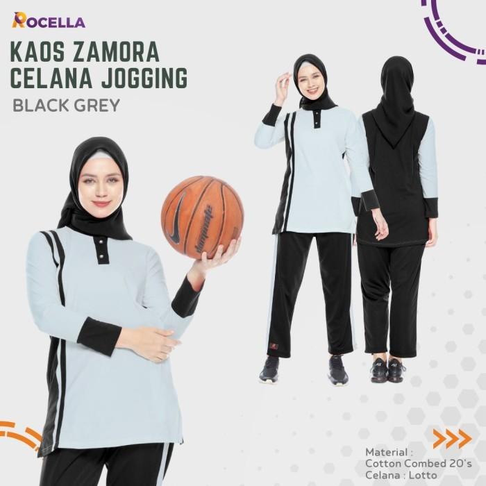 PAKAIAN SET OLAHRAGA WANITA ROCELLA KAOS ZAMORA CELANA JOGING TRAINING