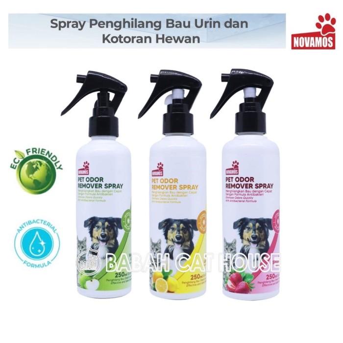 Novamos Penghilang Bau Kotoran Pipis Kucing Anjing Kandang Pesing