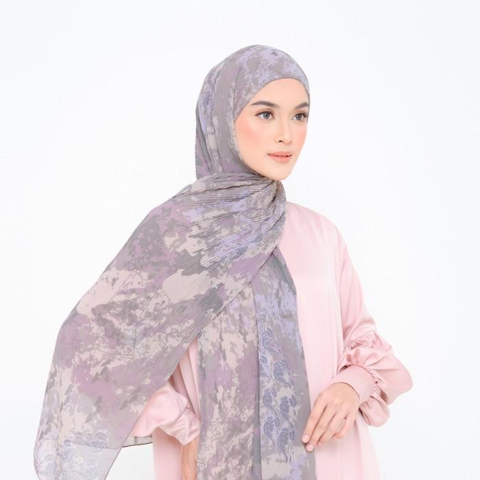ZM - CYRIL MAUVE PASHMINA INSTANT PLISKET JELITA INDONESIA LAMUN OMBAK