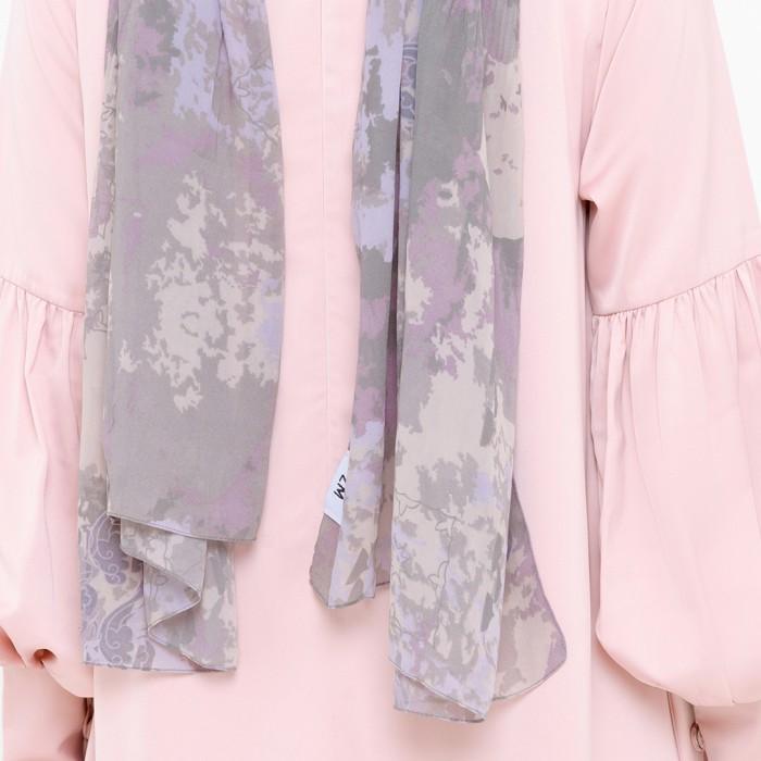 ZM - CYRIL MAUVE PASHMINA INSTANT PLISKET JELITA INDONESIA LAMUN OMBAK