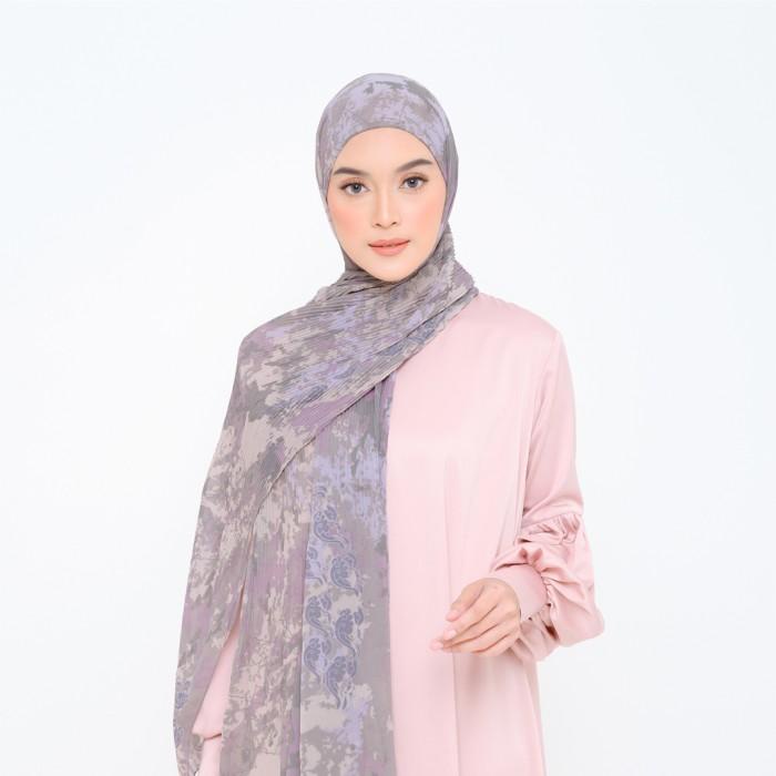 ZM - CYRIL MAUVE PASHMINA INSTANT PLISKET JELITA INDONESIA LAMUN OMBAK