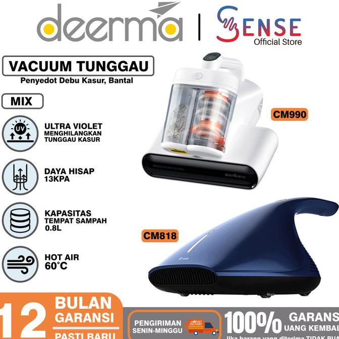 Deerma Vacuum Cleaner UV-C Penyedot Debu Tungau Anti Debu Kasur & Sofa