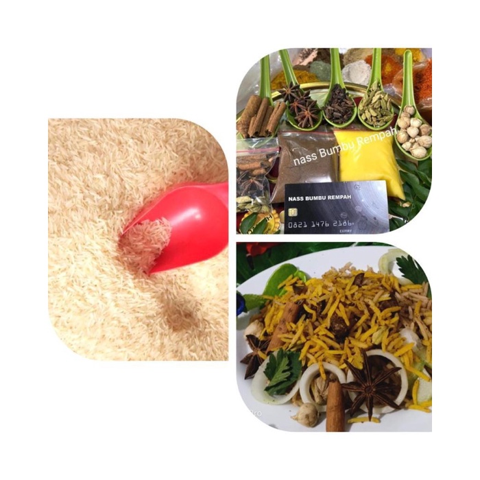 

Paket Beras Basmati 1 Kg Dan Bumbu Nasi Kebuli Nass Bumbu Rempah