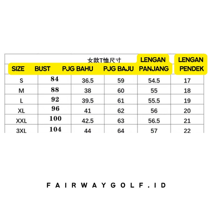 CUCI GUDANG Baju Golf Wanita PXG lengan panjang button PXG - 401