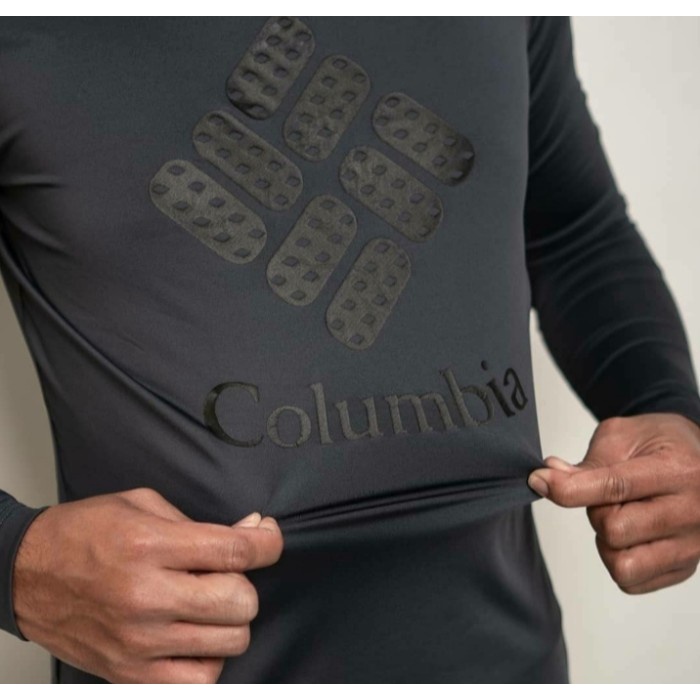 TERBARU Columbia Baselayers Golf Grey Original - Baju Manset Golf Pria Branded