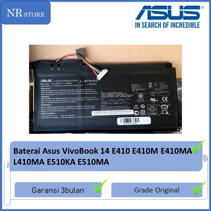 Viral Baterai Asus Vivobook 14 E410 E410M E410Ma L410Ma E510Ka E510Ma