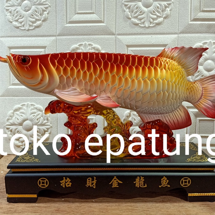 patung ikan arwana / pajangan fengshui ikan arwana - 48 cm