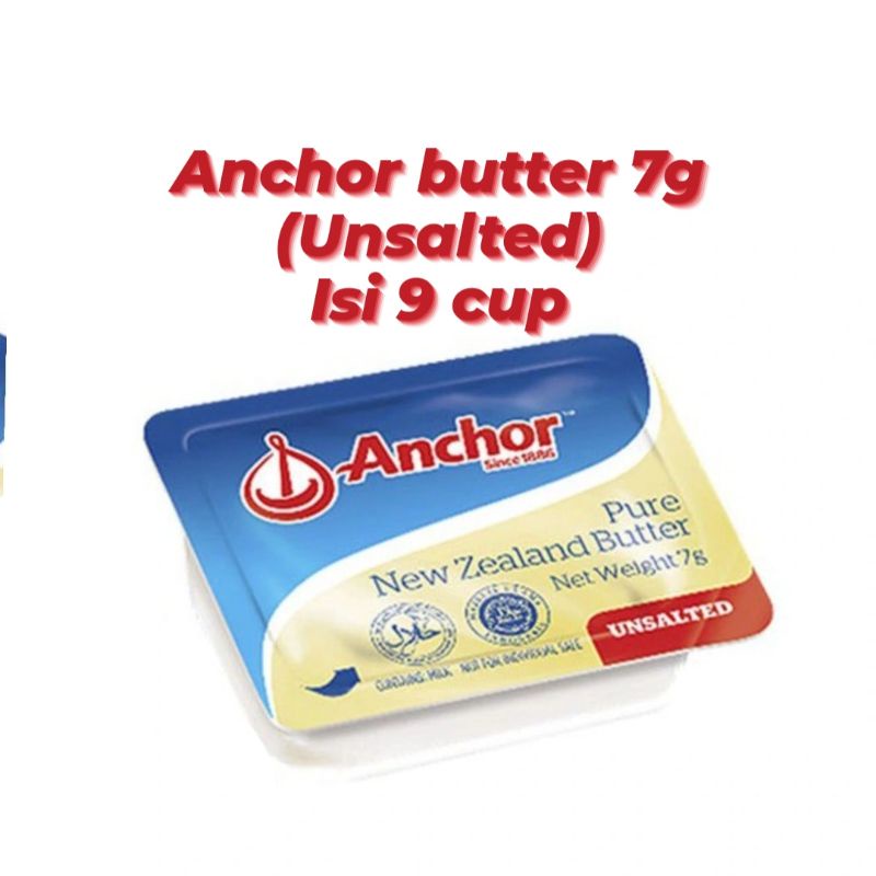 

Anchor butter unsalted 7g / isi 9pcs
