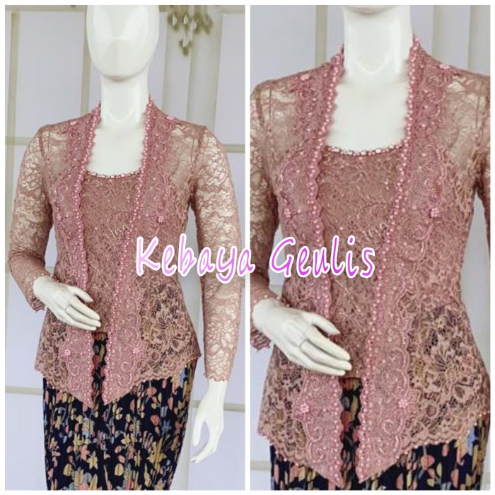 Terlaris Atasan Kebaya Kutubaru Warna Nude +Longtorso