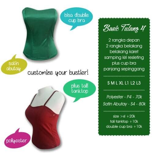 Terlaris Bustier Longtorso Kebaya Tulang 4