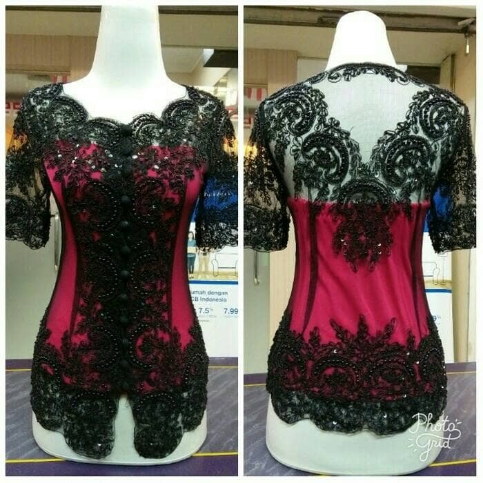 Terlaris Kebaya Sabrina Lengan Pendek Modern + Inner/Bustier Kaos