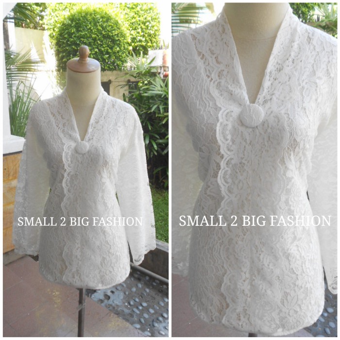 Kebaya Jumbo Atasan Baju Brokat Jumbo Big Size Besar Hijau Pink Putih