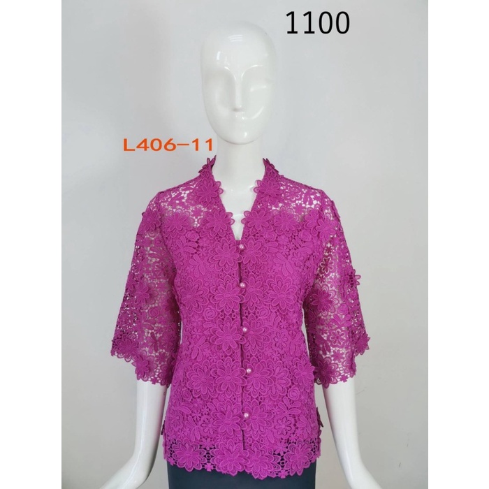 Terlaris Pink Boutique Kebaya Brokat Pink Butik Bangkok L406-11