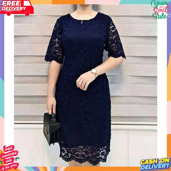 Dreas Pendek Selutut New Dress Dress Brukat Tile Model Baru Drish Terbaru Dreis Mewah Termurah Dress