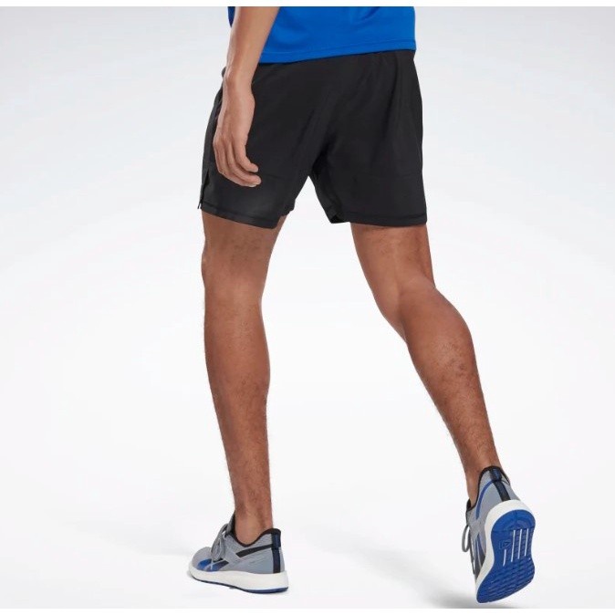 GRATIS ONGKIR Celana Lari Pria Reebok Essentials 5 Inch Black Original