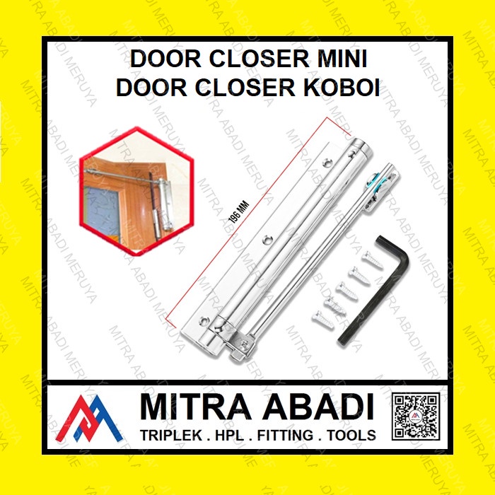 Door Closer Koboi Mini Penutup Pintu Pegas Stang Per T Engsel Otomatis