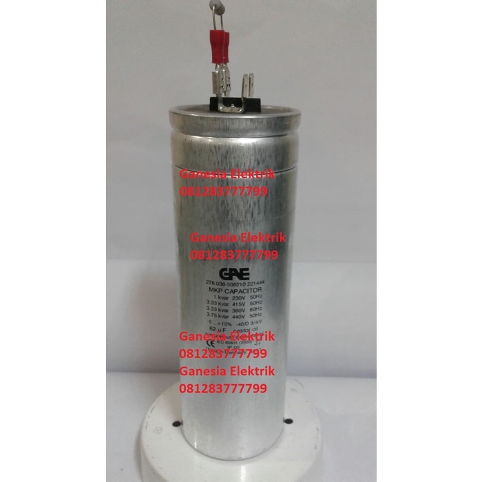 Kapasitor Gae 3,3 Kvar 415 V 1 Phase 0,93 Kvar 220V 62 Uf 3.3Kvar