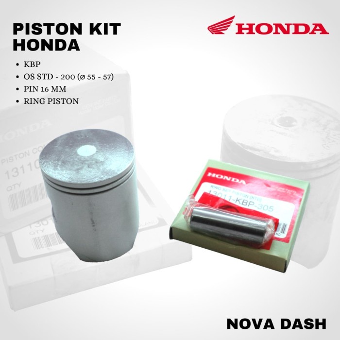 Piston Kit Nova Dash Pin 16 Os Std-200 Honda Kode Dt 035