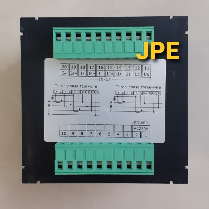 Power Watt Meter 96X96 Mm Kw Meter 3 Phase 3 Wire