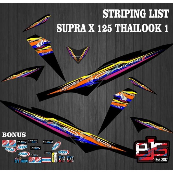 SALE striping transparan uv honda wave 125 supra x 125 motif thailook 1 Termurah