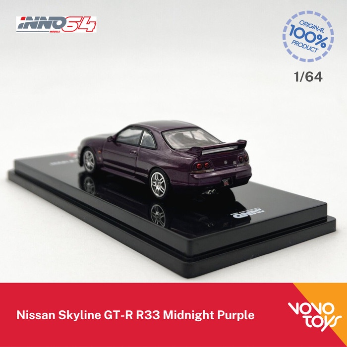 PROMO INNO 1/64 NISSAN SKYLINE GT-R R33 MIDNIGHT PURPLE INNO64 TERBARU
