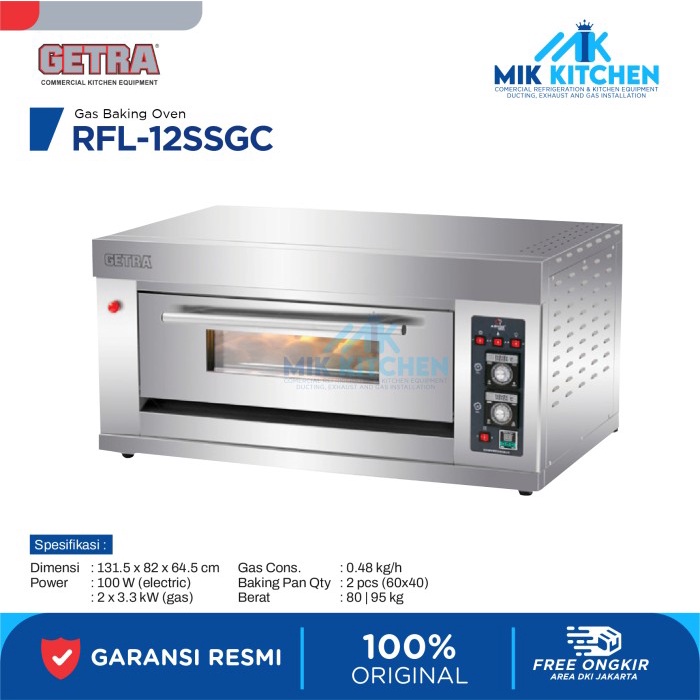 GAS BAKING OVEN GETRA RFL12SS / RFL12 SS OVEN