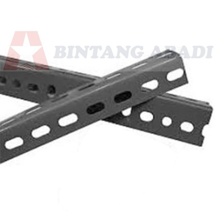 UNION BESI SIKU LUBANG 4 X 4 CM PANJANG 40 CM SA 80 (RAK SIKU BOLONG) -