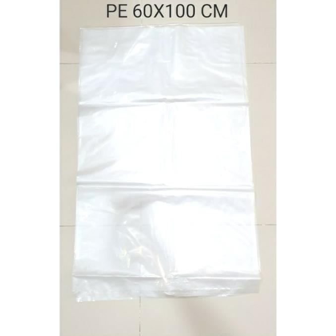 +++++] Kantong Plastik Bening Besar ukuran 60x100 cm - PE 60X100cm tebal 0,3m