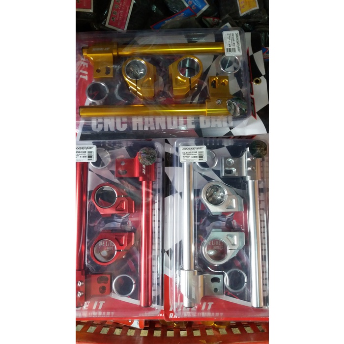 ✅TRT✅ Stang Jepit Ride It New Clip On Adjustable Cnc Byson Vixion Ninja250 BERKUALITAS