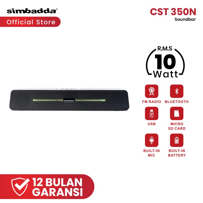 SIMBADDA PORTABLE BLUETOOTH SPEAKER CST 350N MINI SOUNDBAR ORIGINAL