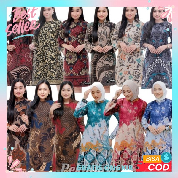 Batik Natalan Bajy Bstik Masa Kini Bj Natik Tunil Perempuan Berkualitas Baju Batik Natal Atasan Toni