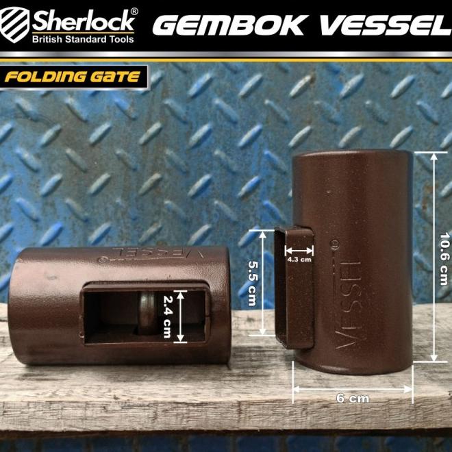 Gembok Vessel Folding Gate / Sherlock Gembok Tabung Anti Maling