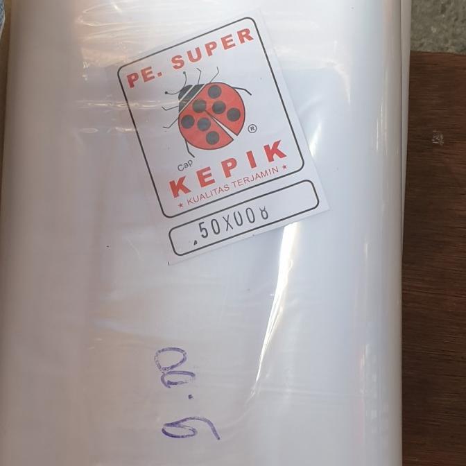 """] Plastik PE Roll Bening lebar 50 cm tebal 0,8 mikron