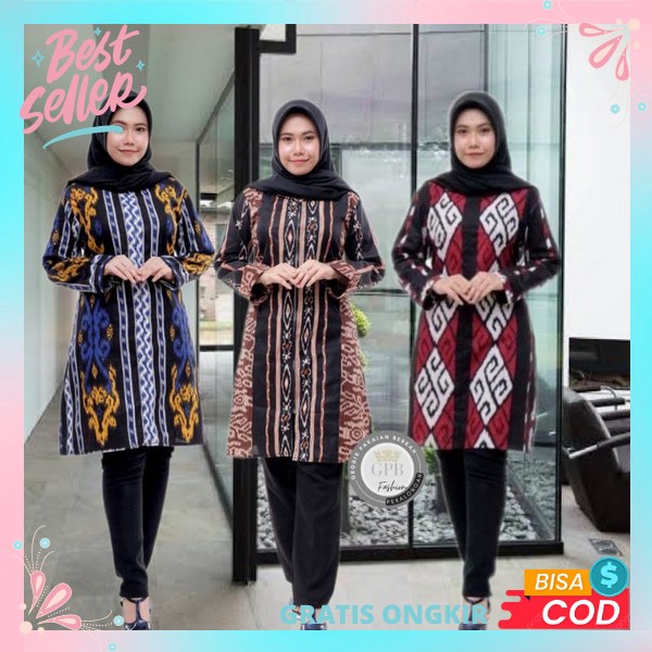 Tunic Moderen Elegan Terbaru Wanita 2023 Tynik Korean Style Atasan Motif Viral Termurah Stasan Konda