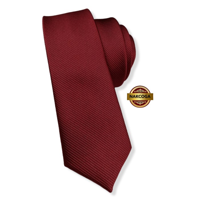 dasi dasi merah deep marun polos slim dasi kantor pria dasi wedding tie(A2B6) dasi instan resleting 