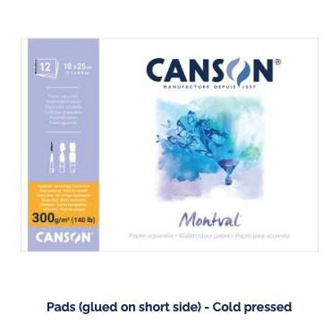 

Canson Montval Aquarelle 12s 300g 24x32 - Kertas Gambar Watercolor