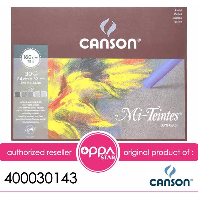 

Canson Mi-Teintes 160g 24x32 30s - Kertas Gambar Watercolor