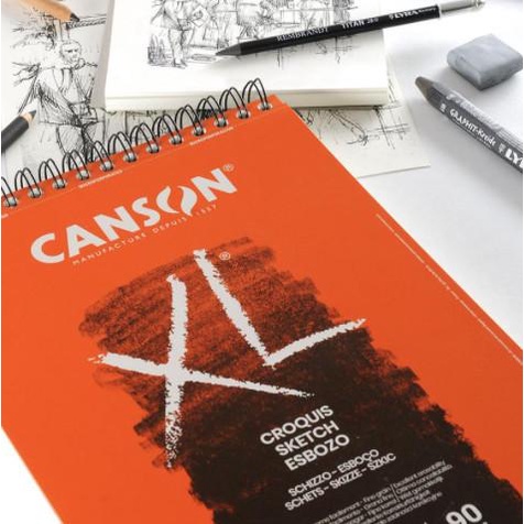 

Canson XL Sketch Croquis A4 90g 120s #103 - Kertas Gambar Sketch pad