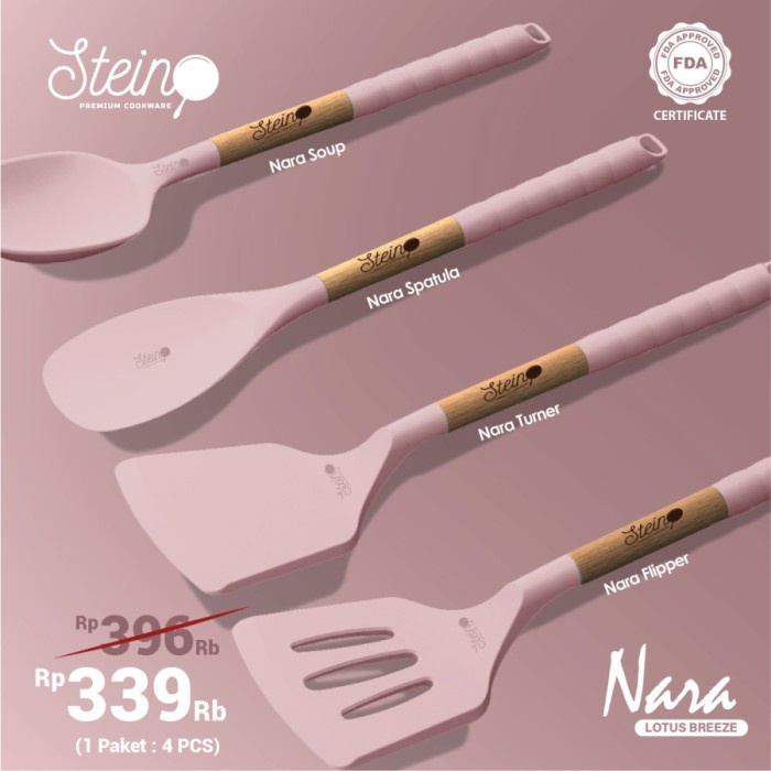 Terlaris Steincookware Spatula Sutil Nara Quartet Set 4In1 / Set Alat Masak