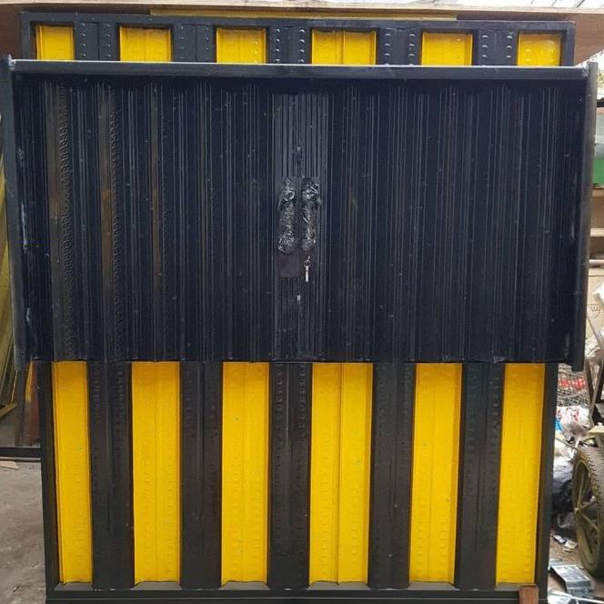 Booth Kontainer 2X1X2 Spek Jendela Kaca + Folding Gate