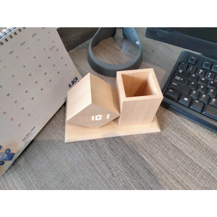 

Baru Mr Merchandise Jam Dan Tempat Alat Tulis Digital Led _.