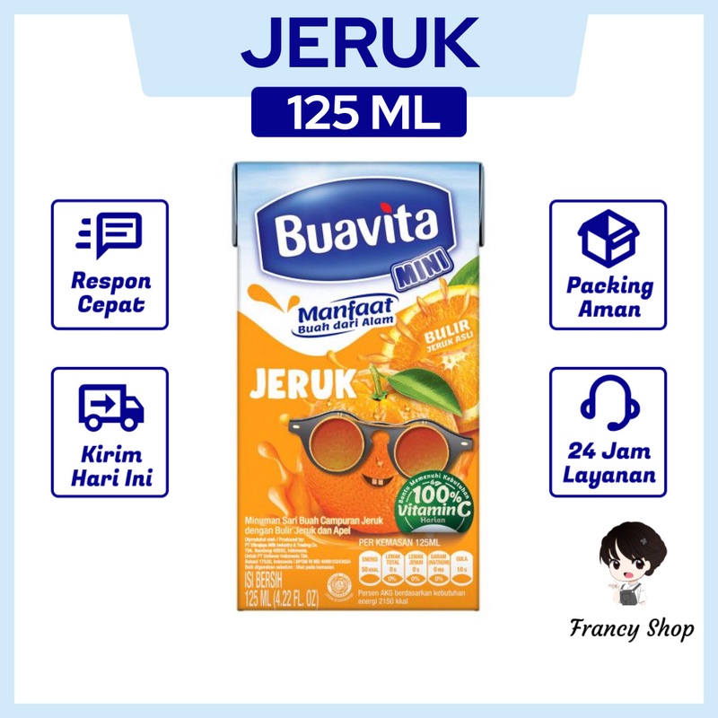 

Buavita Mini Jus Jeruk Orange Juice 125 ml